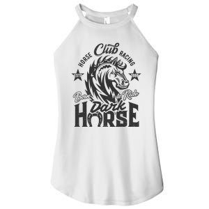 Horse Racing Club Dark Horse Born To Ride Women's Perfect Tri Rocker Tank