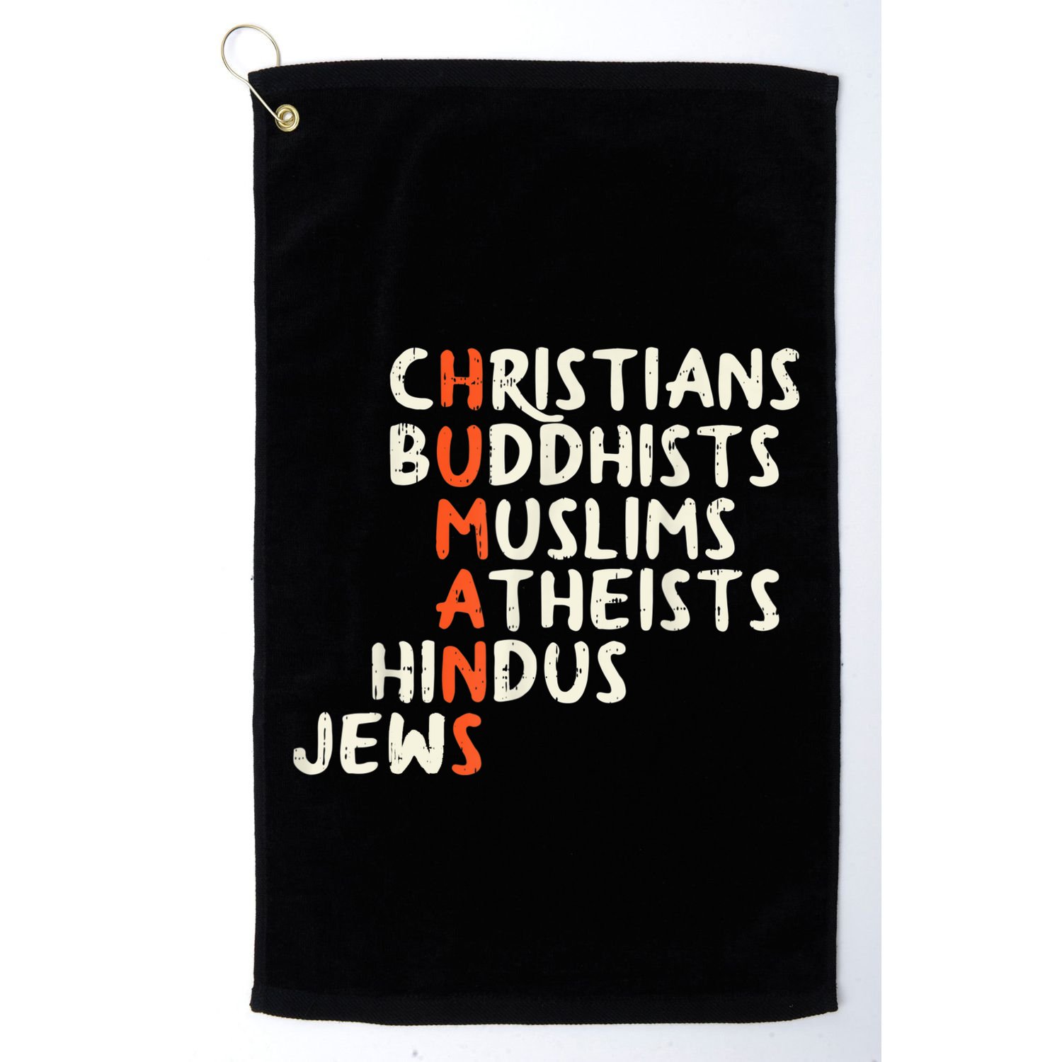 Humans Religions Christians Buddhists Muslims Women Gift Golf Towel