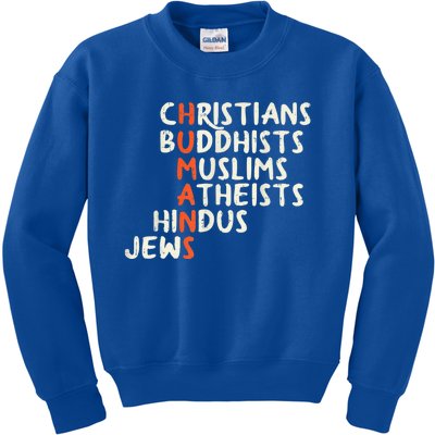 Humans Religions Christians Buddhists Muslims Women Gift Kids Sweatshirt