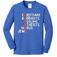 Humans Religions Christians Buddhists Muslims Women Gift Kids Long Sleeve Shirt