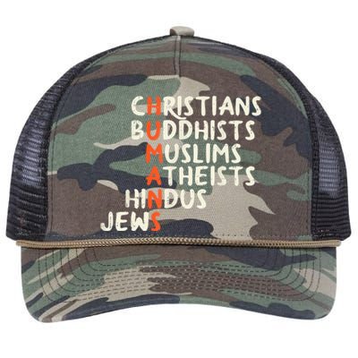 Humans Religions Christians Buddhists Muslims Women Gift Retro Rope Trucker Hat Cap