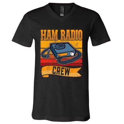 Ham Radio Crew Amateur Radio and Ham Radio Operator V-Neck T-Shirt