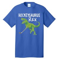 Hockeysaurus Rex Dinosaur Hockey Parent Game Day Travel Gift Great Gift Tall T-Shirt