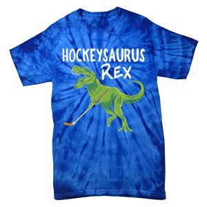 Hockeysaurus Rex Dinosaur Hockey Parent Game Day Travel Gift Great Gift Tie-Dye T-Shirt