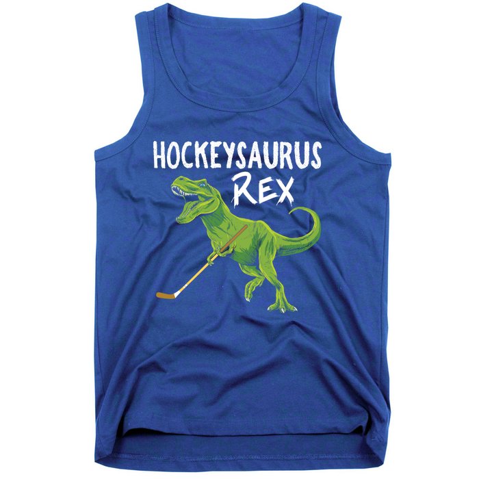 Hockeysaurus Rex Dinosaur Hockey Parent Game Day Travel Gift Great Gift Tank Top