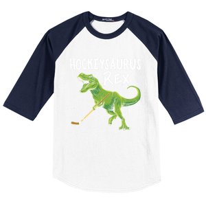 Hockeysaurus Rex Dinosaur Hockey Parent Game Day Travel Gift Great Gift Baseball Sleeve Shirt