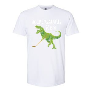 Hockeysaurus Rex Dinosaur Hockey Parent Game Day Travel Gift Great Gift Softstyle CVC T-Shirt