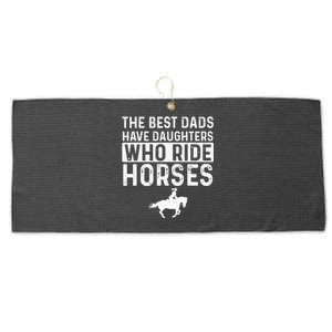 Horseback Rider Dad Of Horse Lover Equestrian Large Microfiber Waffle Golf Towel