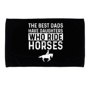 Horseback Rider Dad Of Horse Lover Equestrian Microfiber Hand Towel