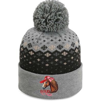 Horse Racing Derby Day Hat Horse The Baniff Cuffed Pom Beanie