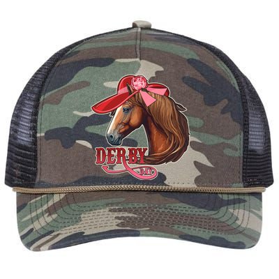 Horse Racing Derby Day Hat Horse Retro Rope Trucker Hat Cap