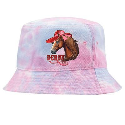 Horse Racing Derby Day Hat Horse Tie-Dyed Bucket Hat