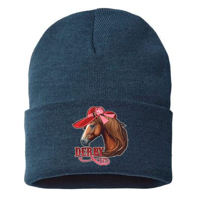 Horse Racing Derby Day Hat Horse Sustainable Knit Beanie