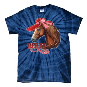 Horse Racing Derby Day Hat Horse Tie-Dye T-Shirt