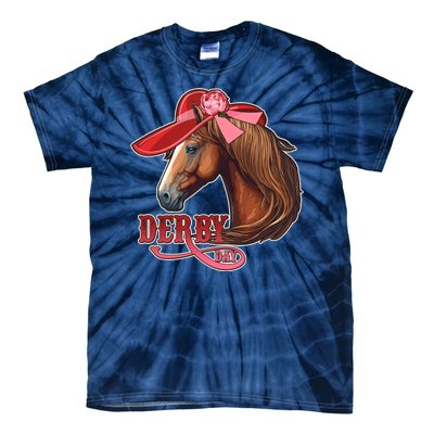 Horse Racing Derby Day Hat Horse Tie-Dye T-Shirt