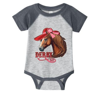 Horse Racing Derby Day Hat Horse Infant Baby Jersey Bodysuit