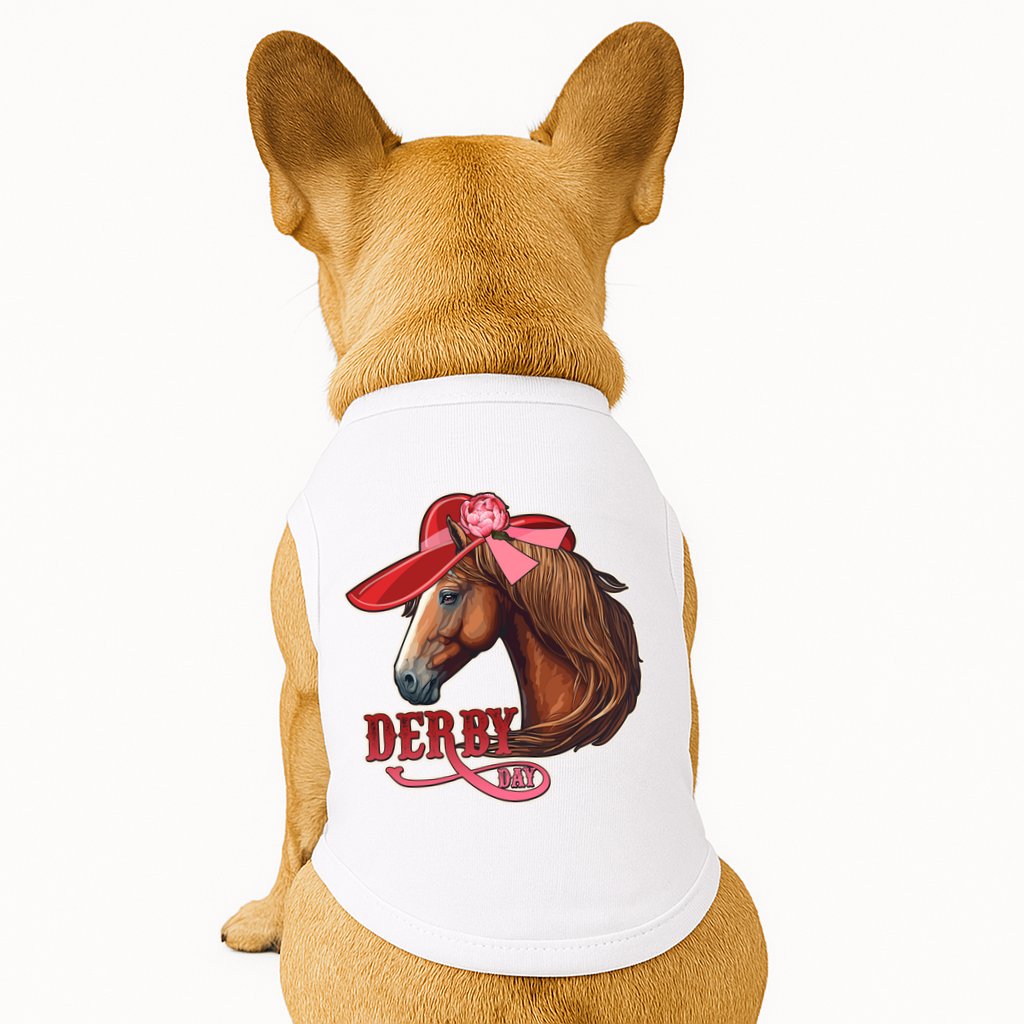 Horse Racing Derby Day Hat Horse Doggie Tank