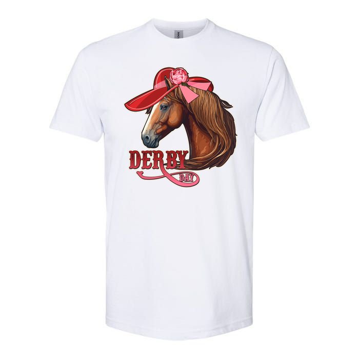 Horse Racing Derby Day Hat Horse Softstyle CVC T-Shirt