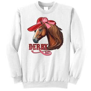 Horse Racing Derby Day Hat Horse Sweatshirt