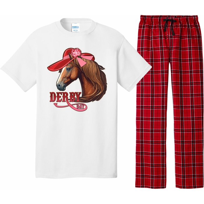 Horse Racing Derby Day Hat Horse Pajama Set