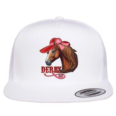 Horse Racing Derby Day Hat Horse Flat Bill Trucker Hat