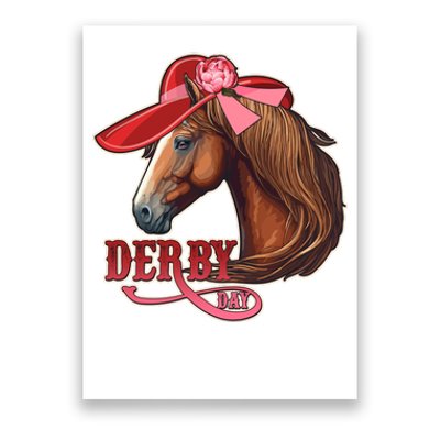 Horse Racing Derby Day Hat Horse Poster