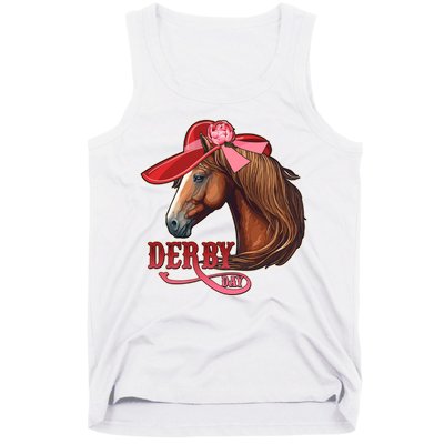 Horse Racing Derby Day Hat Horse Tank Top