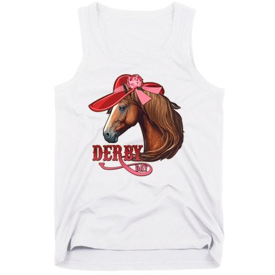 Horse Racing Derby Day Hat Horse Tank Top