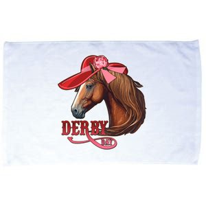 Horse Racing Derby Day Hat Horse Microfiber Hand Towel