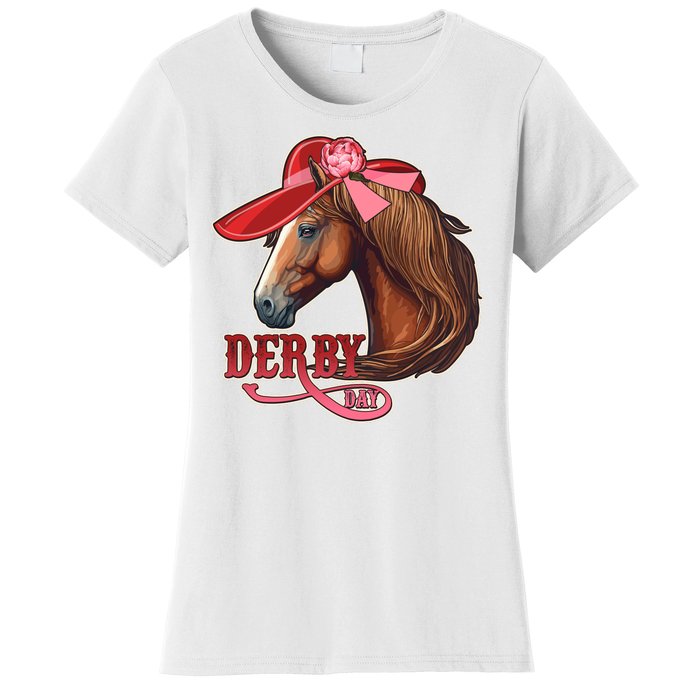 Horse Racing Derby Day Hat Horse Women's T-Shirt