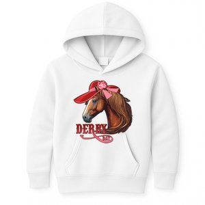 Horse Racing Derby Day Hat Horse Kids Hoodie