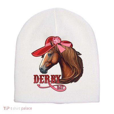 Horse Racing Derby Day Hat Horse Short Acrylic Beanie