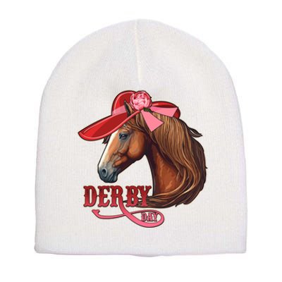 Horse Racing Derby Day Hat Horse Short Acrylic Beanie