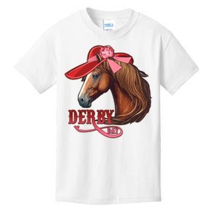 Horse Racing Derby Day Hat Horse Kids T-Shirt