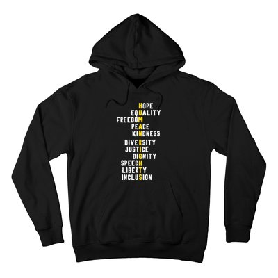 Human Rights Diversity Justice & Peace To All Hoodie