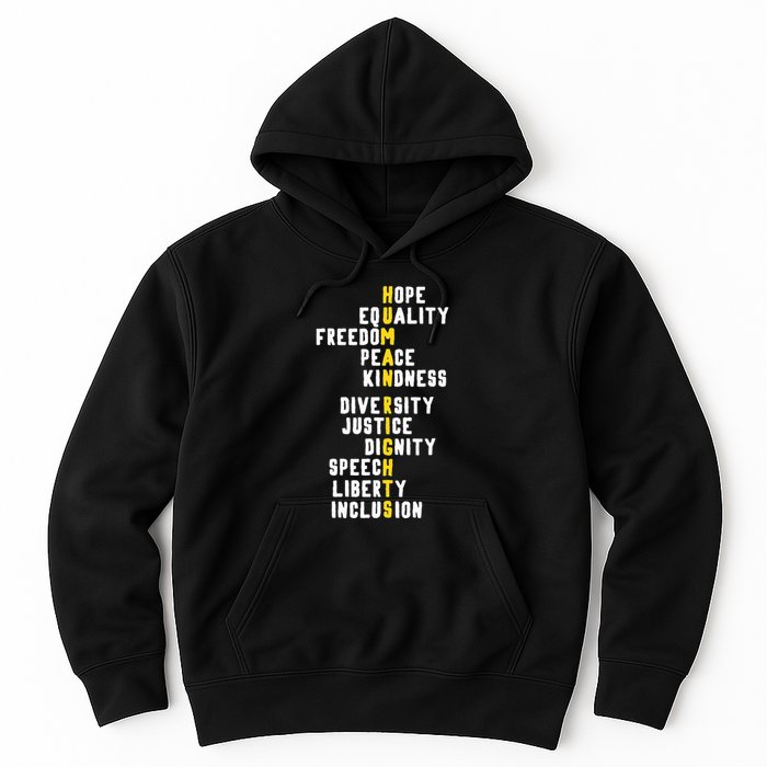 Human Rights Diversity Justice & Peace To All Hoodie