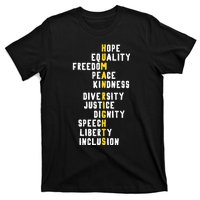 Human Rights Diversity Justice & Peace To All T-Shirt