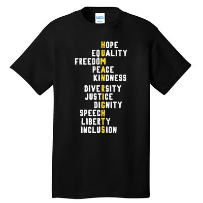 Human Rights Diversity Justice & Peace To All Tall T-Shirt