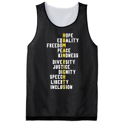 Human Rights Diversity Justice & Peace To All Mesh Reversible Basketball Jersey Tank