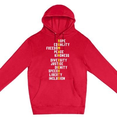 Human Rights Diversity Justice & Peace To All Premium Pullover Hoodie