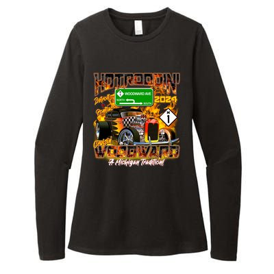 Hot Rodding Detroit To Pontiac Cruisin Woodward A Michigan Tradition Womens CVC Long Sleeve Shirt