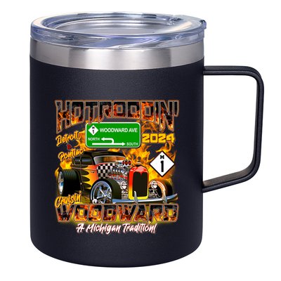 Hot Rodding Detroit To Pontiac Cruisin Woodward A Michigan Tradition 12oz Stainless Steel Coffee Mug