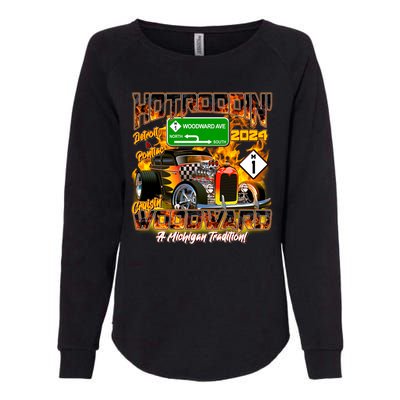 Hot Rodding Detroit To Pontiac Cruisin Woodward A Michigan Tradition Womens California Wash Sweatshirt