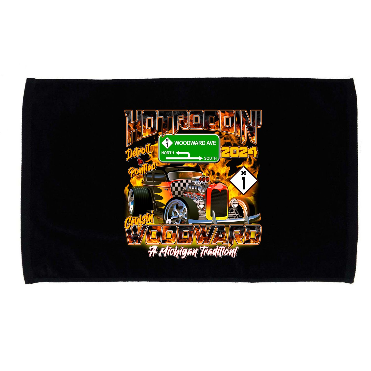 Hot Rodding Detroit To Pontiac Cruisin Woodward A Michigan Tradition Microfiber Hand Towel