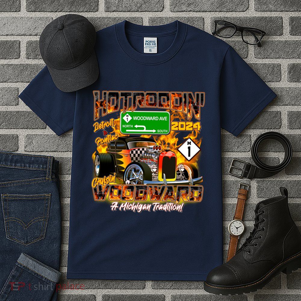 Hot Rodding Detroit To Pontiac Cruisin Woodward A Michigan Tradition Tall T-Shirt