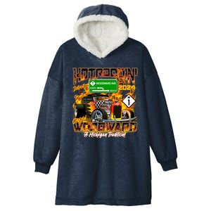 Hot Rodding Detroit To Pontiac Cruisin Woodward A Michigan Tradition Hooded Wearable Blanket