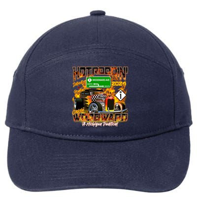 Hot Rodding Detroit To Pontiac Cruisin Woodward A Michigan Tradition 7-Panel Snapback Hat