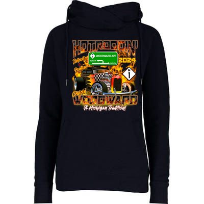 Hot Rodding Detroit To Pontiac Cruisin Woodward A Michigan Tradition Womens Funnel Neck Pullover Hood