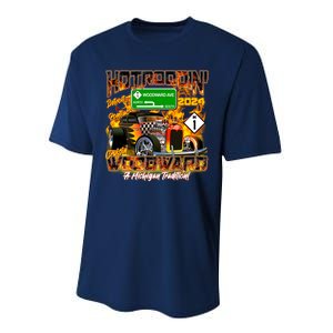 Hot Rodding Detroit To Pontiac Cruisin Woodward A Michigan Tradition Performance Sprint T-Shirt