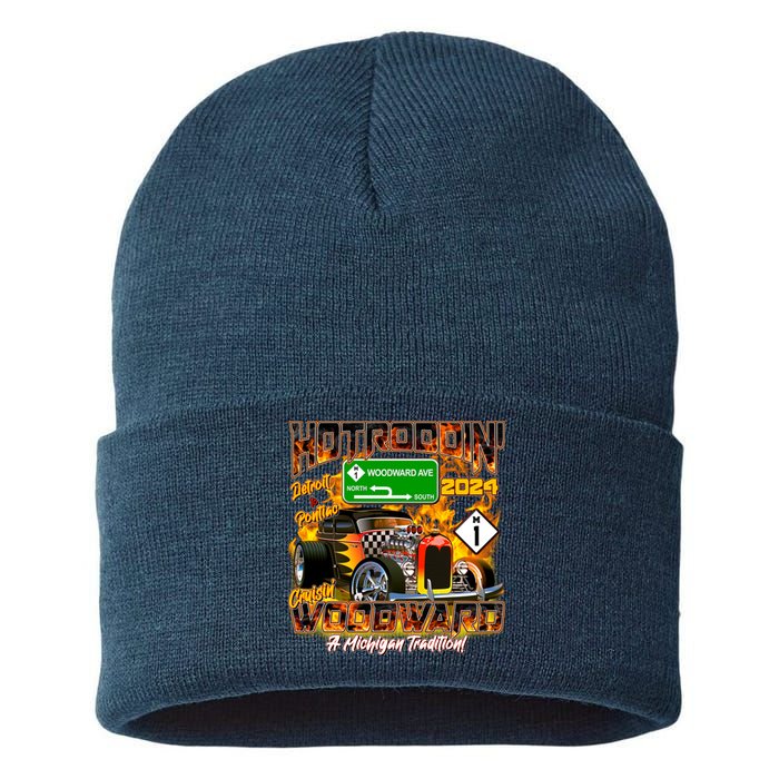 Hot Rodding Detroit To Pontiac Cruisin Woodward A Michigan Tradition Sustainable Knit Beanie